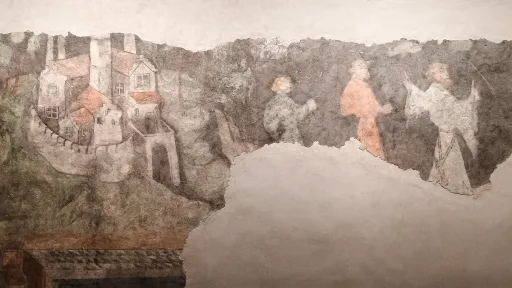 Neidhart Festsaal, Auszug Adliger aus der Burg