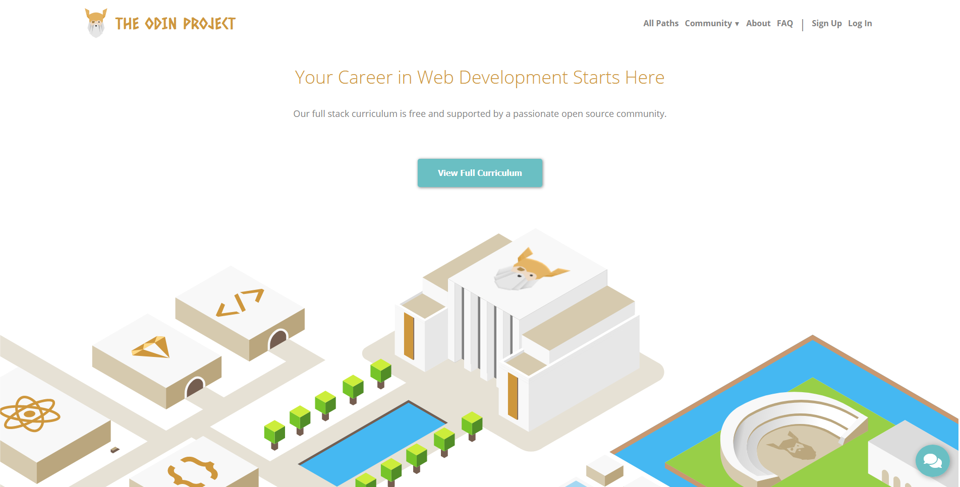 Mein Framework in Aktion: Klon der "The Odin Project Seite"